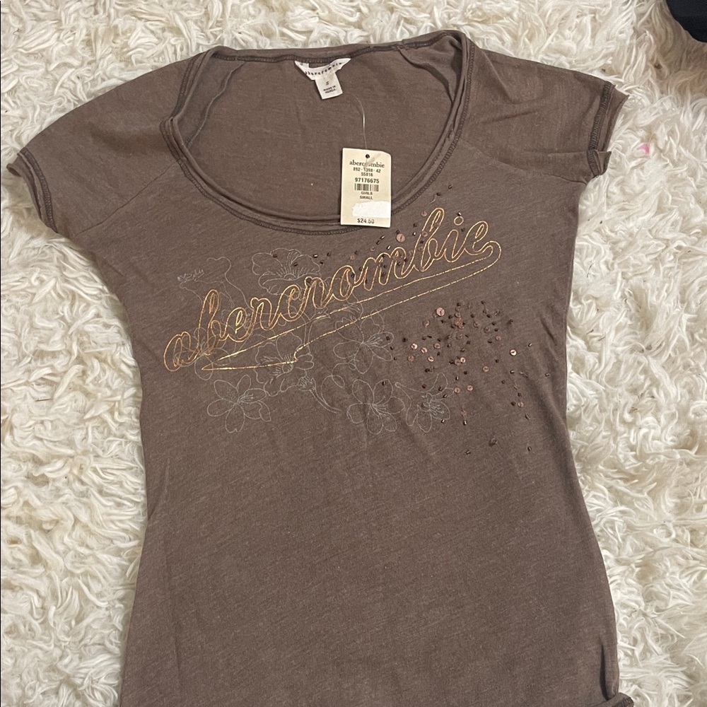 Abercrombie & Fitch Brown Short Sleeve Tee